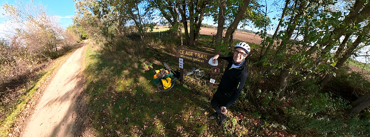 Taking a selfie at the Ice Age Trail