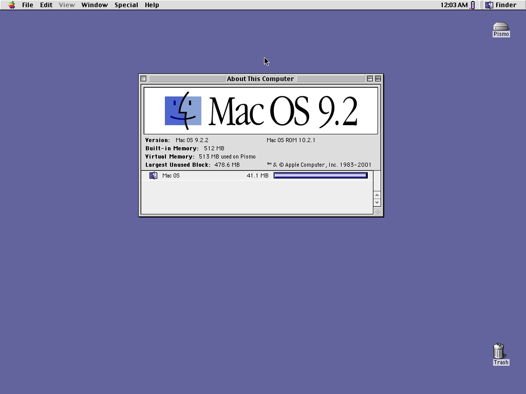 Screen grab from Mac OS 9