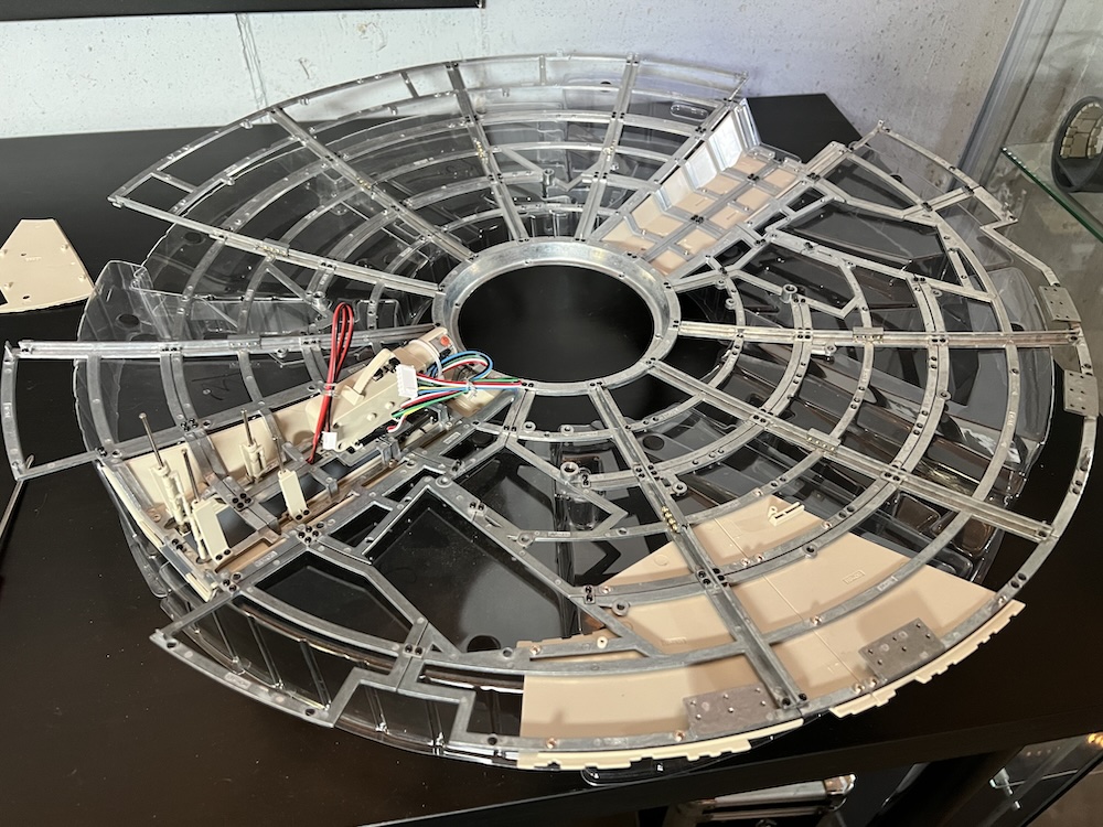 Millennium Falcon bottom frame almost complete with ramp in place
