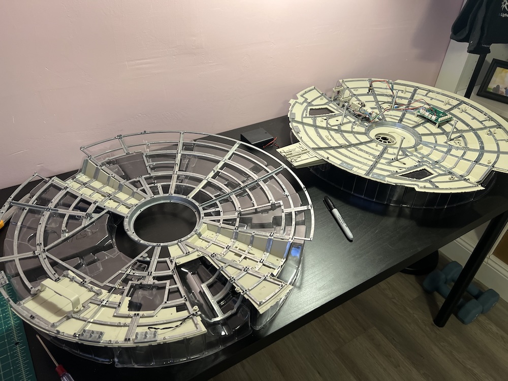 Millennium Falcon top and bottom hull frames